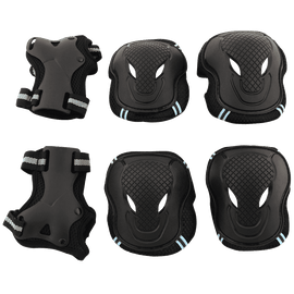 Tera Skateboard Roller Blading Elbow Knee Wrist Protective Safety Gear Pad Guard 6pcs Set Size S M L 2 Color